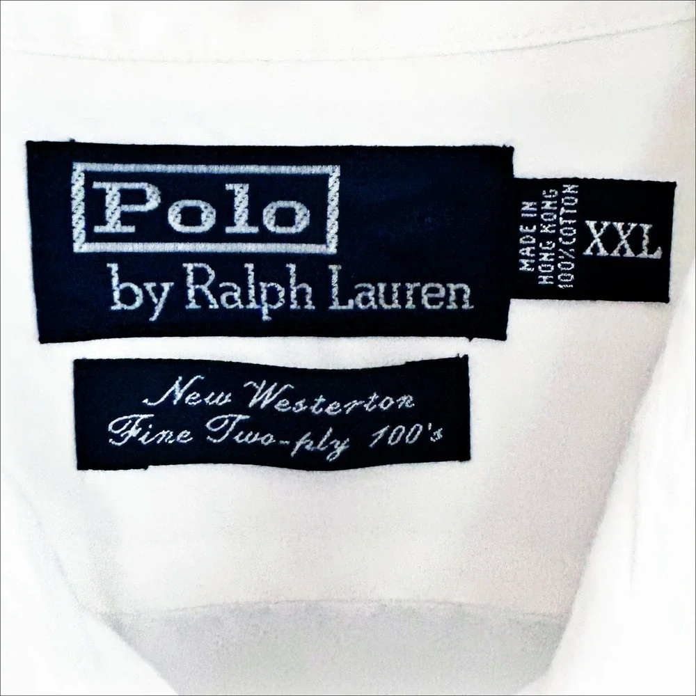 Polo Ralph Lauren Button Down Dress Shirt - New Westerton- XXL White Fine Cotton